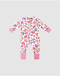 Rock Your Baby - Rainbow Leopard Coverall
