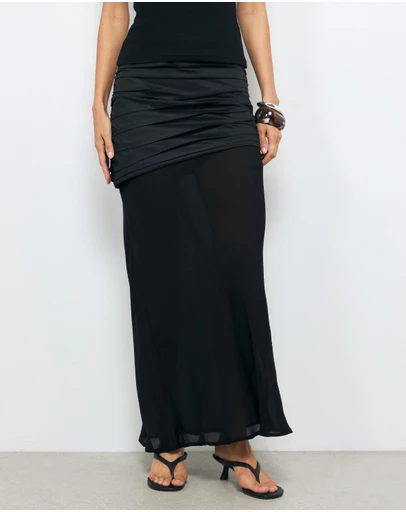 AERE - Asymmetric Maxi Skirt
