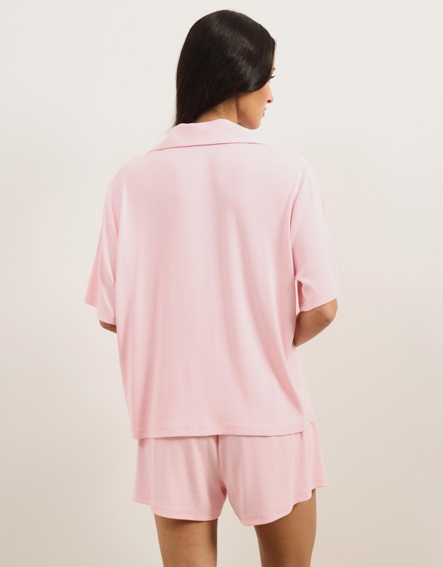 Atmos&Here - Darcey Soft Ribbed Short Sleeve Pyjama Set