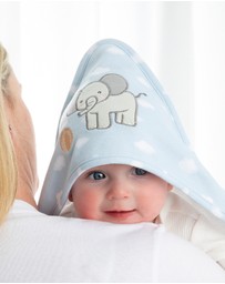 Living Textiles - Organic Hooded Towel - Elephant Playtime