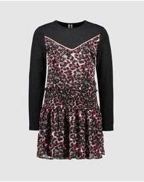 B.Nosy - Long Sleeve Printed Dress - Kids-Teens