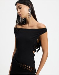 Jaded London - Macrame Slashed Layered Dress