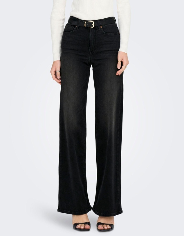 ONLY - Madison Blush High Waisted Stretch Wide Denim Jeans