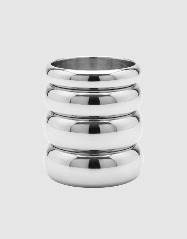 HOUSE OF SLANI - Adele Chunky Silver Bangles