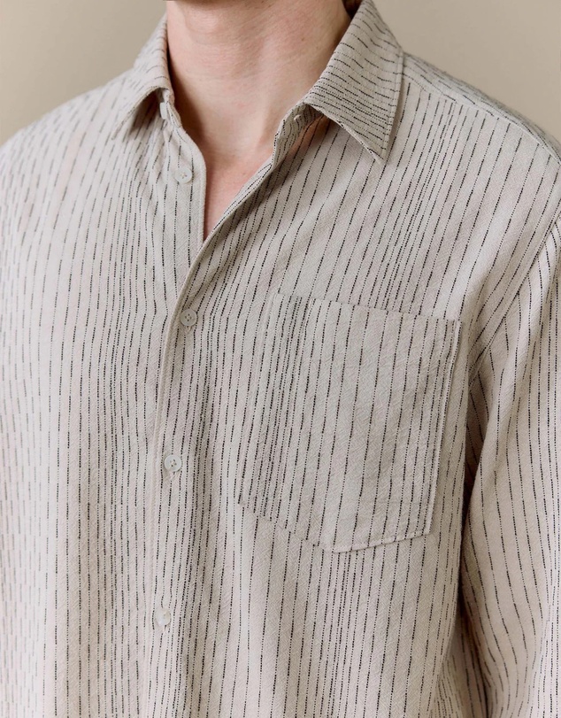 Percival - Leland Cuban Boxy Long Sleeve Shirt