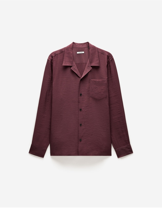 Calibre - Camp Collar Long Sleeve Shirt Oxblood