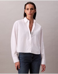 Calvin Klein Jeans - Boxy Cropped Button-Down Shirt