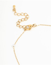 Lovisa - Waterproof Gold Plated Stainless Steel Station & Pearl Anklets 2-Pack