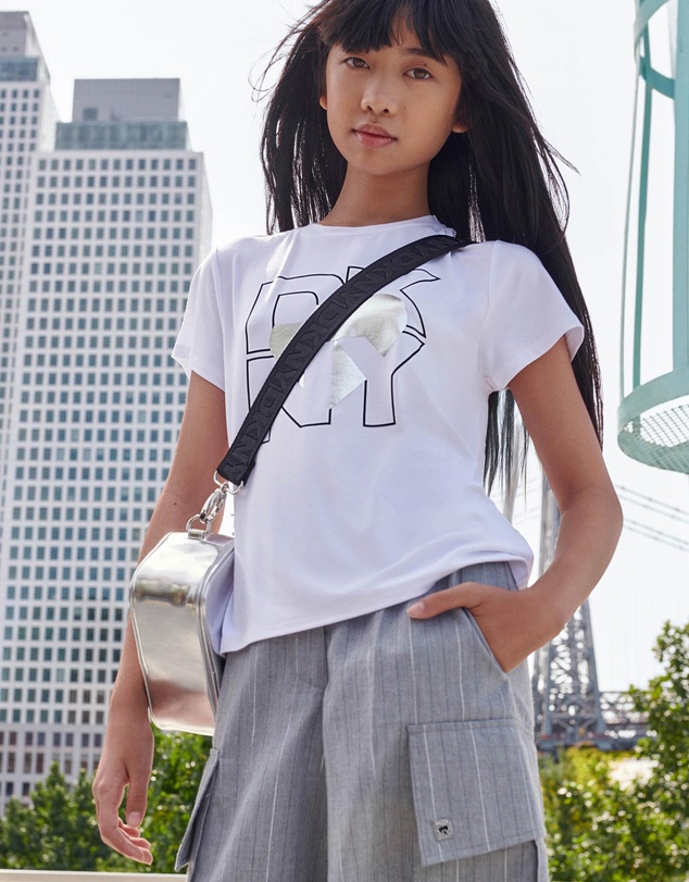 DKNY - Logo Heart Short Sleeve T-Shirt - Kids-Teens