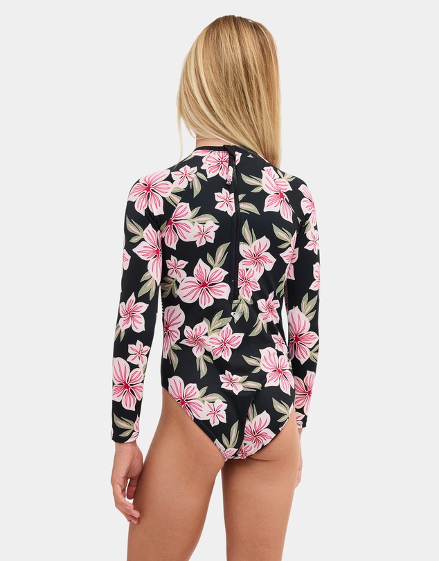 Roxy - Girls 8 to 16 Of The Pacific Long Sleeve One Piece Swimsuit