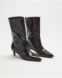AERE - Nara Leather Heeled Boots