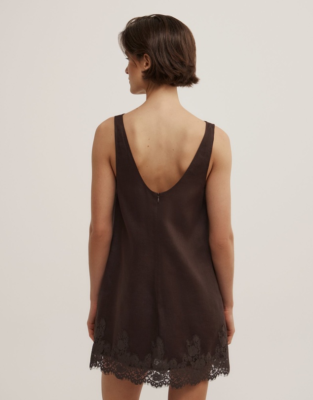 Witchery - Linen Lace Mini Dress