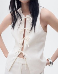 M.N.G - Ana Linen-Blend Top