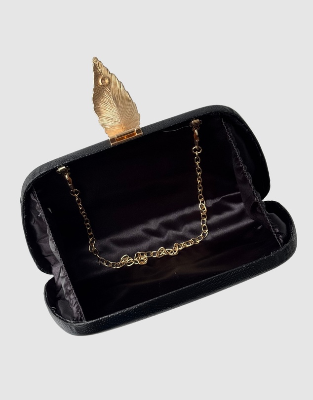 Izoa - Rebecca Clutch Black Vegan Leather