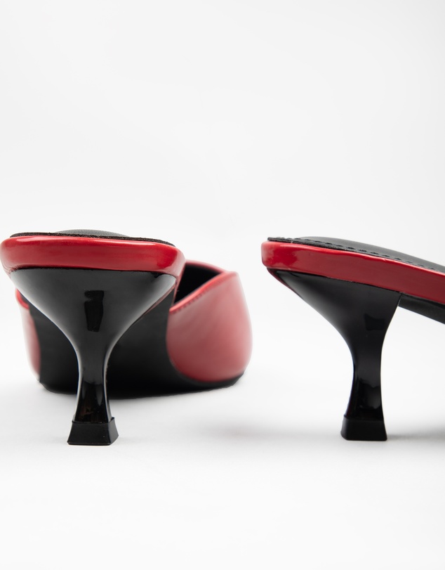 RAID - Aarna kitten heeled mules in Red