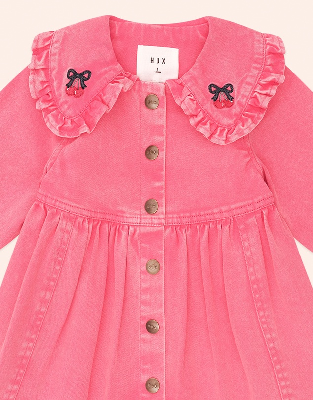 Huxbaby - Vintage Cherry Collar Dress - Babies-Kids