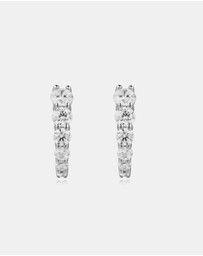 Ania Haie - Ania Haie Silver Gradient Pave Huggies