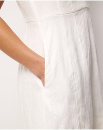 AERE - Audrey Linen A-Line Dress