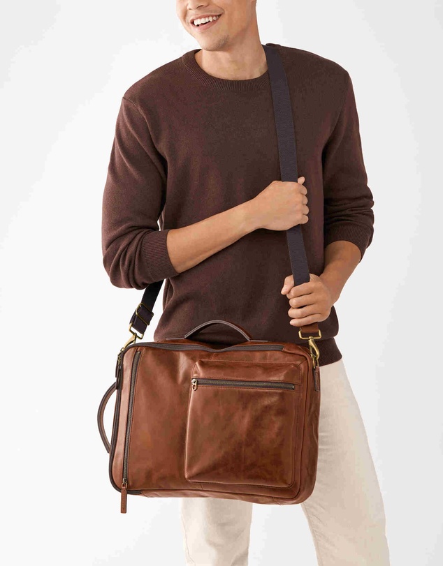 Fossil - Fossil Buckner Brown Laptop Bags MBG9599222