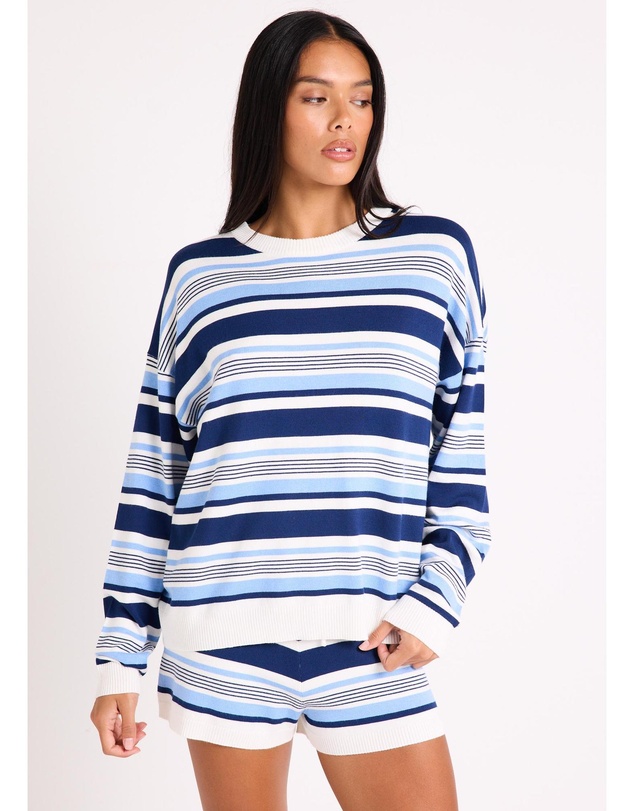 Subtitled - Chiara Stripes Oversized Knit Top
