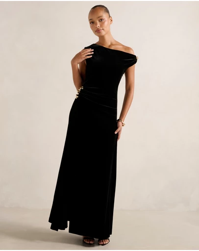 Forever New - Winslet Off Shoulder Velvet Gown