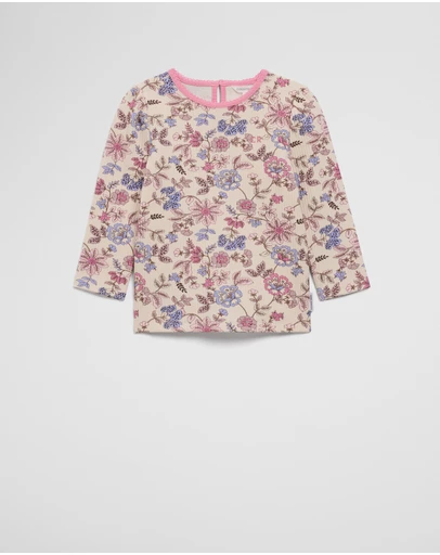 Country Road - Organically Grown Cotton Blend Rib Puff Sleeve Top