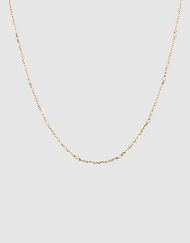 Elli Jewelry - Necklace Pearl Elegant Strand 925 Sterling Silver Gold-Plated