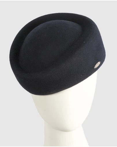 Max Alexander - Felt Dark Navy Pillbox Hat