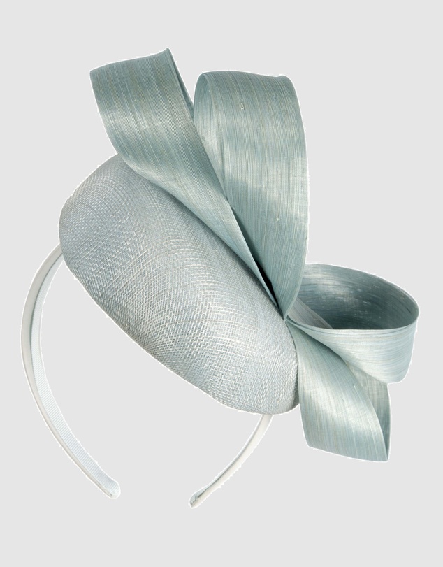 Max Alexander - Light Blue Pillbox Racing Fascinator