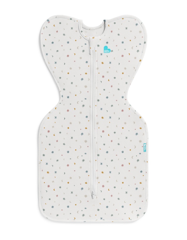 Love to Dream - Swaddle Up 0.2 TOG Stretch Organic Cotton Starlight in White