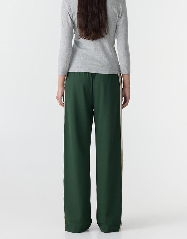 Bassike - Wide Leg Athletic Tape Pants