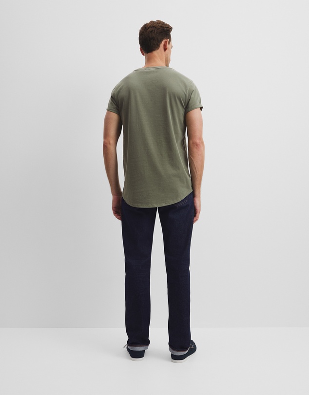Country Road - Australian Cotton Longline Garment Dye T-shirt