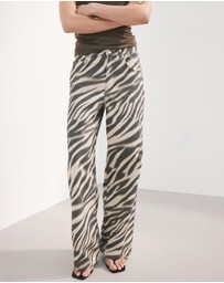 M.N.G - Zebra-Print Straight-Fit Jeans