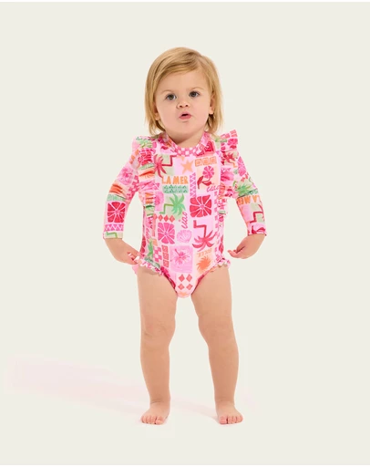 Seafolly - Summer Paradise Frill Sunsuit - Babies