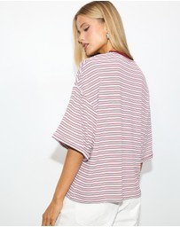 Dazie - Serve Stripe T-Shirt