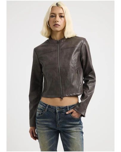 Insight - Lea Double Zip PU Jacket