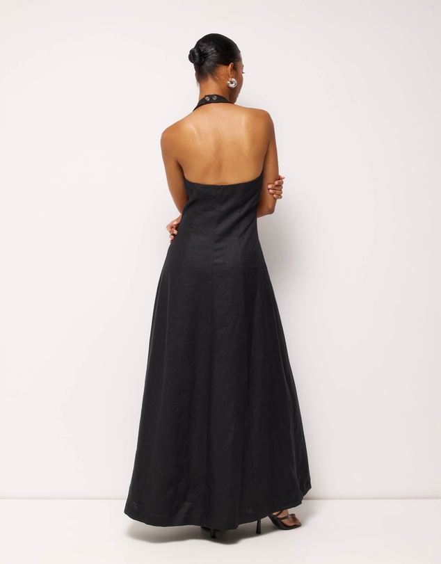 AERE - Rosa Linen Halter Midi Dress