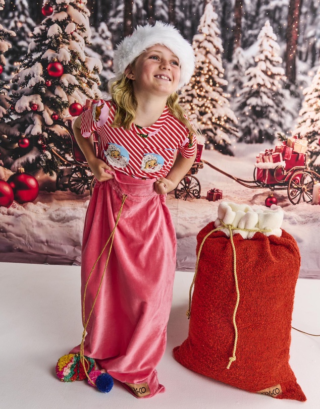 Kip&Co - Christmas Red Boucle Santa Sack - Kids
