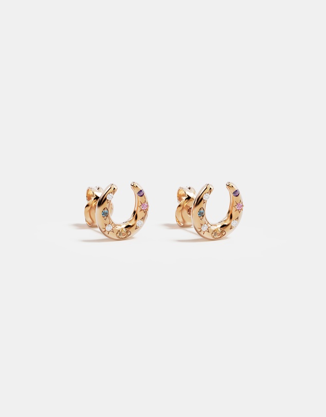 By Charlotte - Lucky Horseshoe Stud Earrings