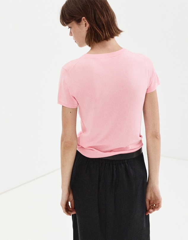 M.N.G - Short-Sleeved Fine-Knit Sweater