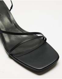 Atmos&Here - Dahlia Leather Strappy Block Heels