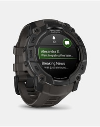 Garmin - Instinct 3 50mm AMOLED Black Bezel with Charcoal Band
