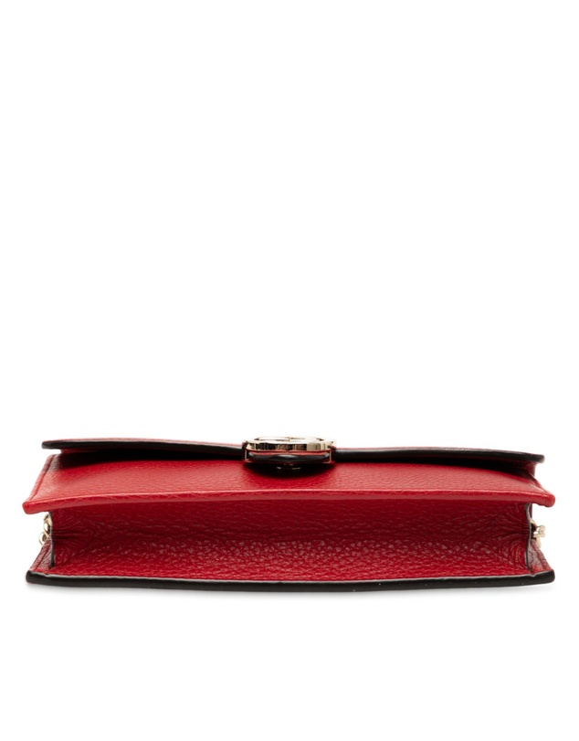 Pre-Loved by Azura Reborn - Pre-Loved Leather Interlocking G Dollar Wallet on Chain
