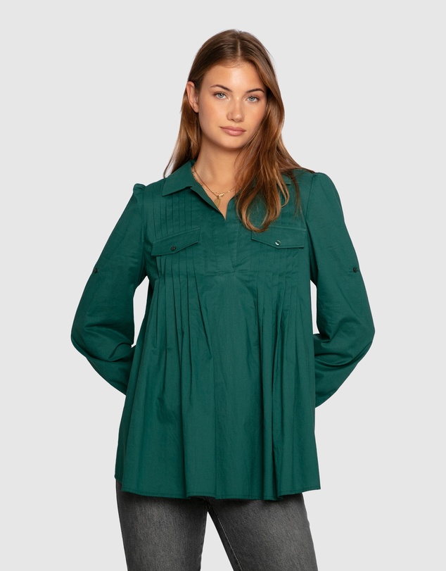 Belle & Bloom - Catch Feelings Pintuck Shirt
