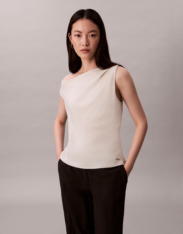 Calvin Klein - Crepe One Shoulder Top