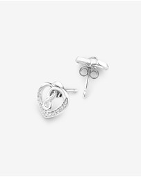 Michael Hill - Heart Infinitas Earring with 0.12 Carat TW of Diamonds in Sterling Silver