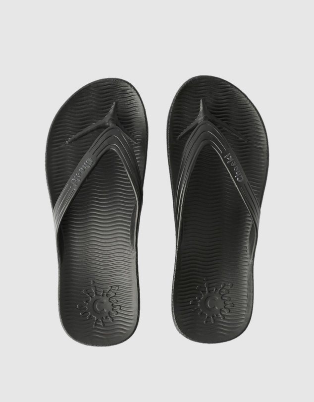 Tolu Australia - Black Thongs With Arch Support