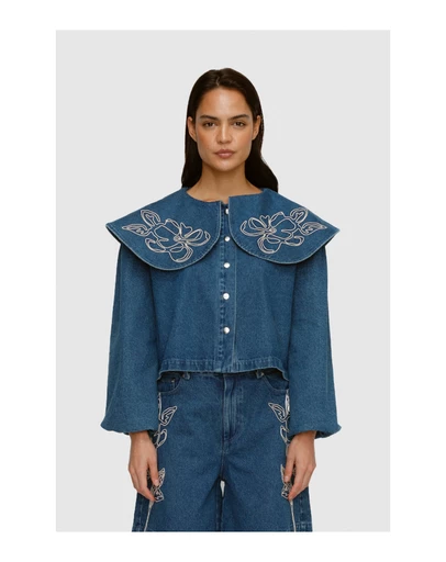 The Wolf Gang - Wynn Denim Blouse - Bluestone