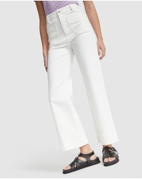 Oxford - Alexa Patch Pocket Wide Leg Jeans