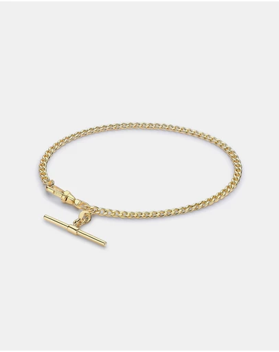 Zoe Olivia - 9K Gold T-Bar Bracelet
